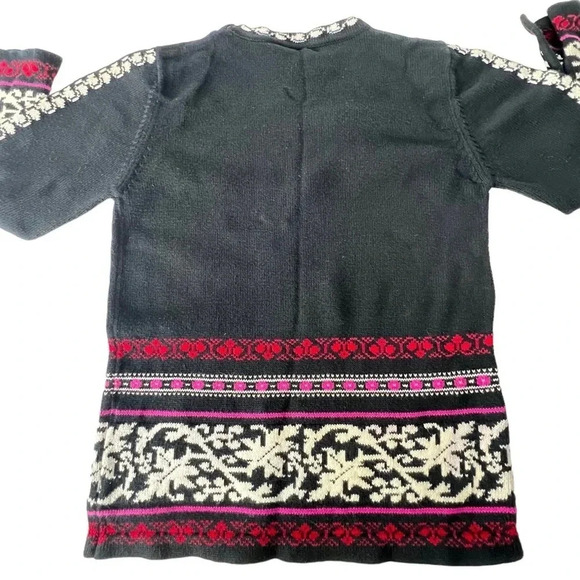 Hanna Anderson Fair Isle Knit Sweater Long Bell Slit Sleeve Size 8 (130) - Picture 2 of 7